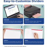 Avery® Print & Apply Label Unpunched Dividers - Index Maker Easy Apply Label Strip