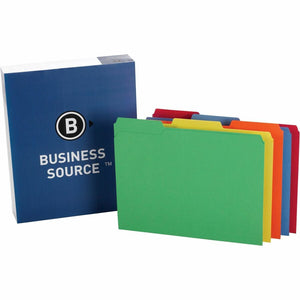 Business Source 1/3 Tab Cut Letter Recycled Top Tab File Folder