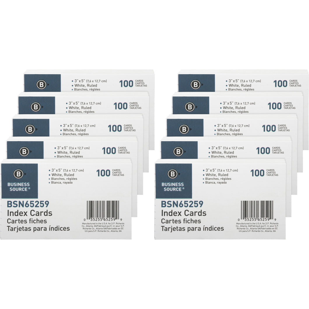 Business Source Ruled Index Cards