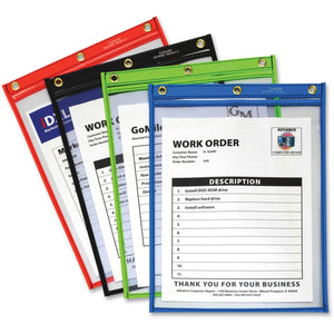 C-Line Heavy-Duty Super Heavyweight Plus Stitched Shop Ticket Holder - 9" x 12"