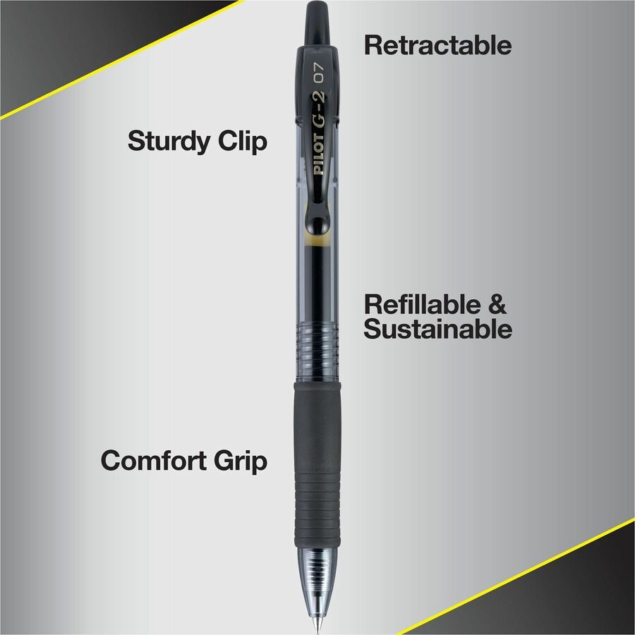 Pilot G2 Retractable Gel Ink Rollerball Pens