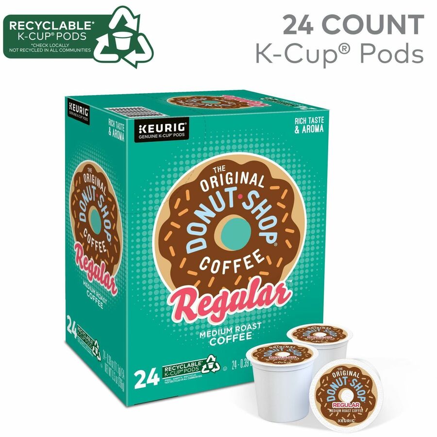 The Original Donut Shop® K-Cup, Pod Regular Keurig Single-Serve K-Cup Pods, Medium Roast Coffee, 24 Count